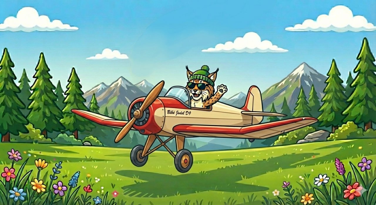 Bibi Jodel D11 — chat pilote au-dessus du Jura